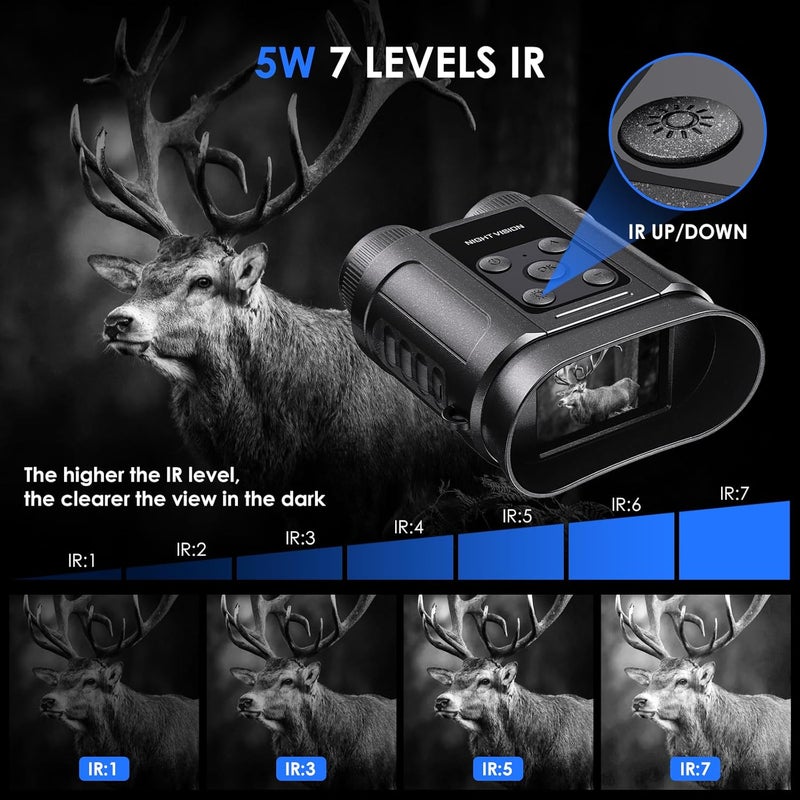 Tizycod Valentines Day Gifts for Him,Night Vision Goggles,Compact Night Vision Binoculars,32GB Card Included, Photo/Video Capture,Outdoor Tools for Education, Wildlife Watching,Gifts for Boy,Men,Father - Image 3